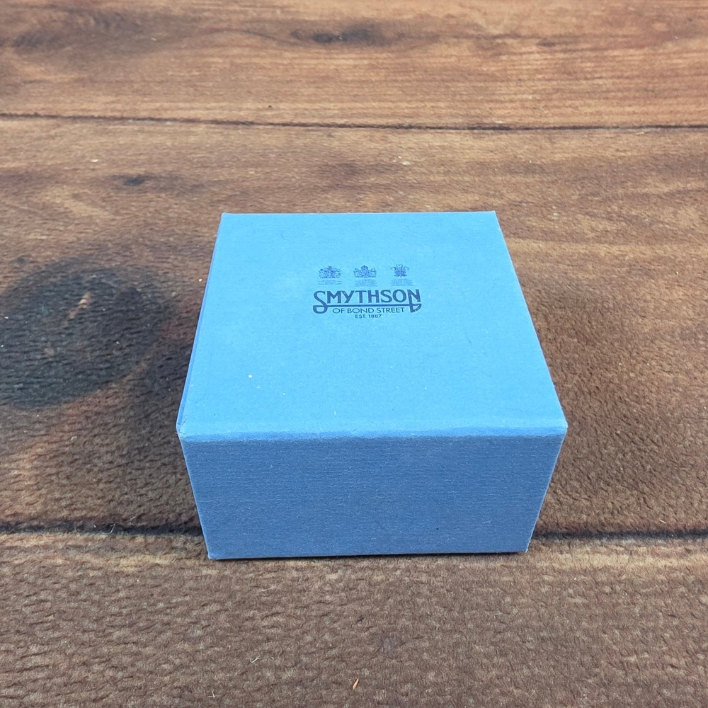 Smythson Note Cards OS Nile Blue Good Embossed Stationery Made in England